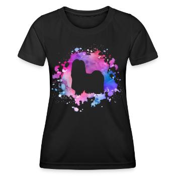 Shih-tzu Hundeliebhaber - Frauen Funktions-T-Shirt - Schwarz - Vorne - AI Model Female 172 light (172cm)