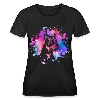 Dobermann-Hundeliebhaber - Frauen Funktions-T-Shirt - Schwarz - Vorne - AI Model Female 172 light (172cm)