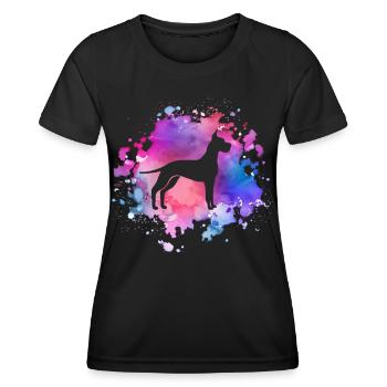 Great-dane dog lover - Women's Functional T-Shirt - black - Front - AI Model Female 172 light (172cm)