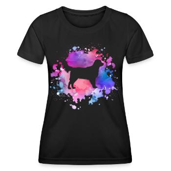 Amoureux des chiens Golden-retriever - T-shirt sport Femme - noir - Devant - AI Model Female 172 light (172cm)