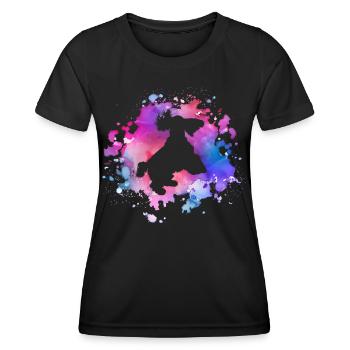 Amoureux des chiens Cocker-spaniel - T-shirt sport Femme - noir - Devant - AI Model Female 172 light (172cm)