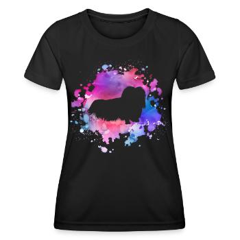 Amoureux des chiens pékinois - T-shirt sport Femme - noir - Devant - AI Model Female 172 light (172cm)