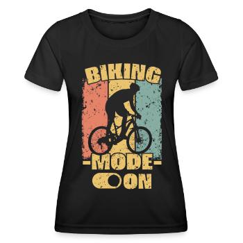 Biking retro - Women's Functional T-Shirt - black - Front - AI Model Female 172 light (172cm)