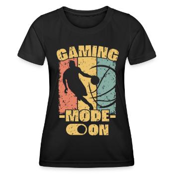 Basketball retro - Frauen Funktions-T-Shirt - Schwarz - Vorne - AI Model Female 172 light (172cm)