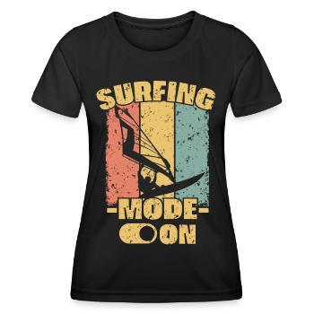 Windsurfing retro - Women's Functional T-Shirt - black - Front - AI Model Female 172 light (172cm)