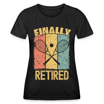 Squash retirement retro - Women's Functional T-Shirt - black - Front - AI Model Female 172 light (172cm)