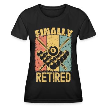 Billard Ruhestand retro - Frauen Funktions-T-Shirt - Schwarz - Vorne - AI Model Female 172 light (172cm)