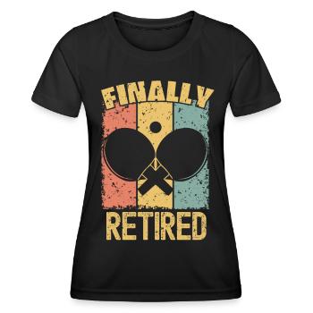 Table-tennis retirement retro - Women's Functional T-Shirt - black - Front - AI Model Female 172 light (172cm)