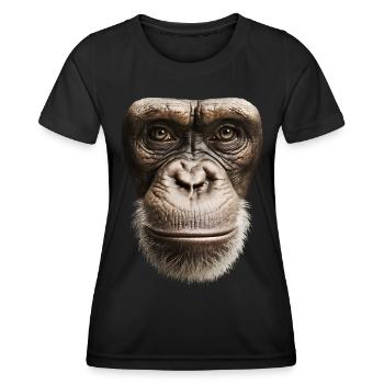 Funny Monkey T-Shirt - T-shirt sport Femme - noir - Devant - AI Model Female 172 light (172cm)