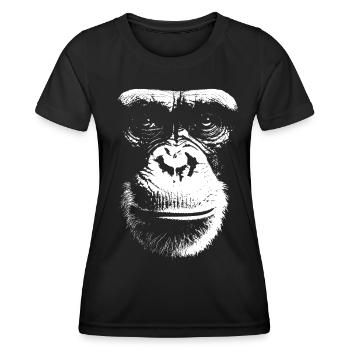 Funny Monkey T-Shirt - T-shirt sport Femme - noir - Devant - AI Model Female 172 light (172cm)