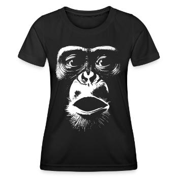 Funny Monkey T-Shirt - T-shirt sport Femme - noir - Devant - AI Model Female 172 light (172cm)