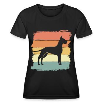 Great-dane retro - Women's Functional T-Shirt - black - Front - AI Model Female 172 light (172cm)