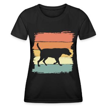 Labrador Retro - Frauen Funktions-T-Shirt - Schwarz - Vorne - AI Model Female 172 light (172cm)
