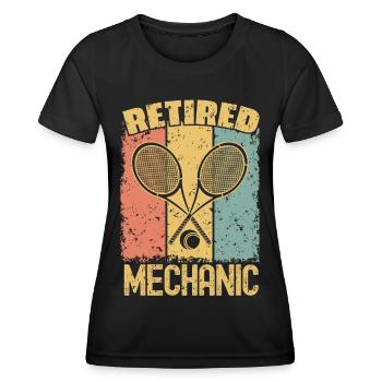 Tennis retired mechanic - Women's Functional T-Shirt - black - Front - AI Model Female 172 light (172cm)