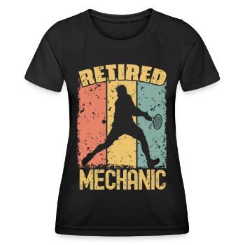 Tennis retired mechanic - Women's Functional T-Shirt - black - Front - AI Model Female 172 light (172cm)