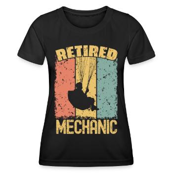 Paragliding retired mechanic - Women's Functional T-Shirt - black - Front - AI Model Female 172 light (172cm)