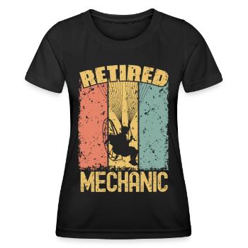 Paramotoring retired mechanic - Women's Functional T-Shirt - black - Front - AI Model Female 172 light (172cm)