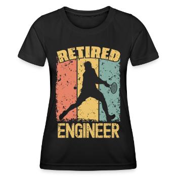 Tennis retired engineer - Women's Functional T-Shirt - black - Front - AI Model Female 172 light (172cm)
