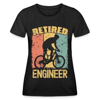 Biking retired engineer - Women's Functional T-Shirt - black - Front - AI Model Female 172 light (172cm)
