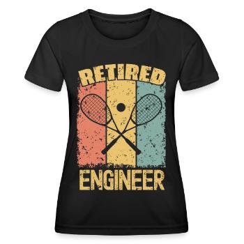 Squash retired engineer - Women's Functional T-Shirt - black - Front - AI Model Female 172 light (172cm)