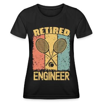 Tennis retired engineer - Women's Functional T-Shirt - black - Front - AI Model Female 172 light (172cm)