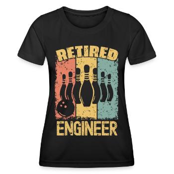 Bowling retired engineer - Women's Functional T-Shirt - black - Front - AI Model Female 172 light (172cm)