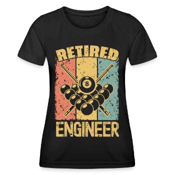 Billiard retired engineer - Women's Functional T-Shirt - black - Front - AI Model Female 172 light (172cm)