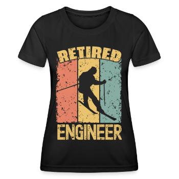 Skiing retired engineer - Women's Functional T-Shirt - black - Front - AI Model Female 172 light (172cm)