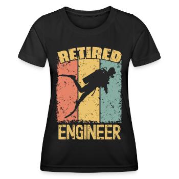 Diving retired engineer - Women's Functional T-Shirt - black - Front - AI Model Female 172 light (172cm)