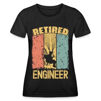 Paramotoring retired engineer - Women's Functional T-Shirt - black - Front - AI Model Female 172 light (172cm)