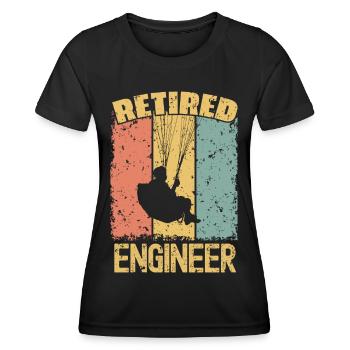 Paragliding retired engineer - Women's Functional T-Shirt - black - Front - AI Model Female 172 light (172cm)