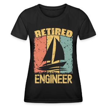 Sailing retired engineer - Women's Functional T-Shirt - black - Front - AI Model Female 172 light (172cm)