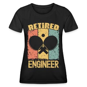 Table-tennis retired engineer - Women's Functional T-Shirt - black - Front - AI Model Female 172 light (172cm)