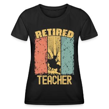 Paramotoring retired teacher - Women's Functional T-Shirt - black - Front - AI Model Female 172 light (172cm)