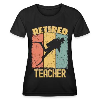 Tauchen Lehrer im Ruhestand - Frauen Funktions-T-Shirt - Schwarz - Vorne - AI Model Female 172 light (172cm)