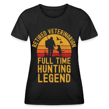 Pensionierte Tierarzt-Jagdlegende - Frauen Funktions-T-Shirt - Schwarz - Vorne - AI Model Female 172 light (172cm)