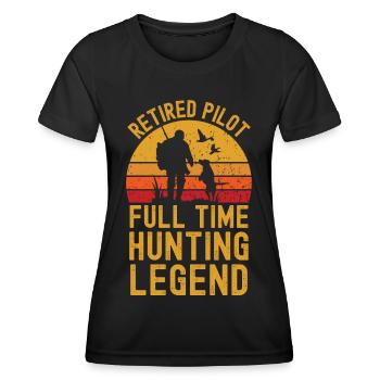 Pilot Ruhestand Jagd - Frauen Funktions-T-Shirt - Schwarz - Vorne - AI Model Female 172 light (172cm)