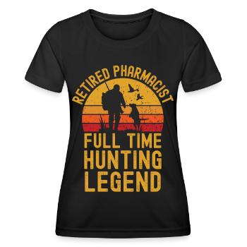 Pensionierte Apotheker-Jagdlegende - Frauen Funktions-T-Shirt - Schwarz - Vorne - AI Model Female 172 light (172cm)