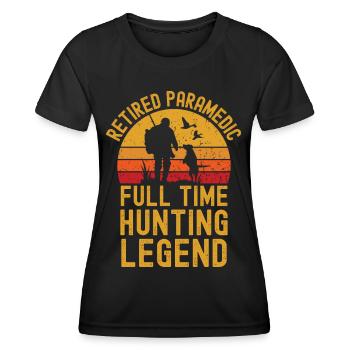 Retired paramedic hunting legend - Women's Functional T-Shirt - black - Front - AI Model Female 172 light (172cm)