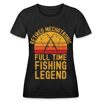 Légende de la pêche mécatronique à la retraite - T-shirt sport Femme - noir - Devant - AI Model Female 172 light (172cm)
