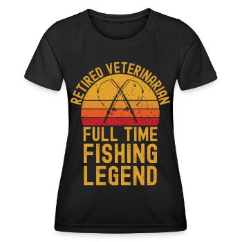 Pensionierter Tierarzt Angellegende - Frauen Funktions-T-Shirt - Schwarz - Vorne - AI Model Female 172 light (172cm)