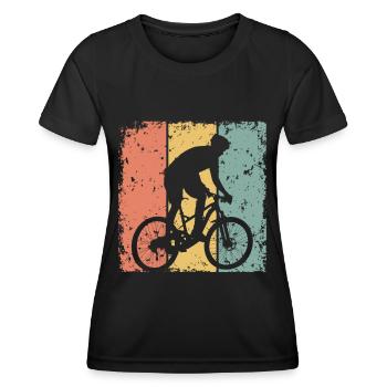 Biking retro - Women's Functional T-Shirt - black - Front - AI Model Female 172 light (172cm)