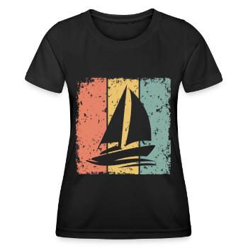 Sailing retro - Women's Functional T-Shirt - black - Front - AI Model Female 172 light (172cm)