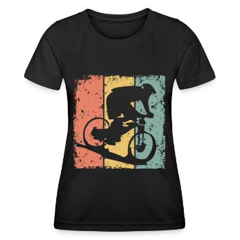 Biking retro - Women's Functional T-Shirt - black - Front - AI Model Female 172 light (172cm)