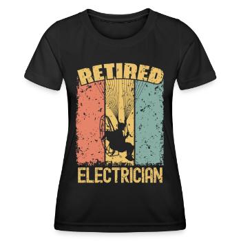 Paramotor retired electrician - Women's Functional T-Shirt - black - Front - AI Model Female 172 light (172cm)