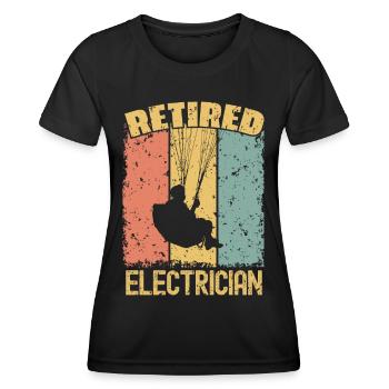 Paragliding retired electrician - Women's Functional T-Shirt - black - Front - AI Model Female 172 light (172cm)