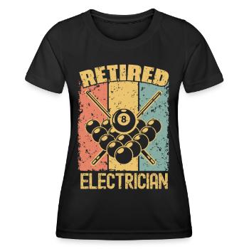 Billard-Elektriker im Ruhestand - Frauen Funktions-T-Shirt - Schwarz - Vorne - AI Model Female 172 light (172cm)