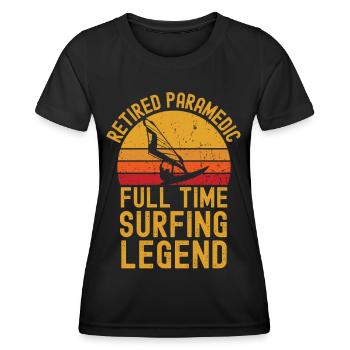 Retired paramedic windsurfing legend - Women's Functional T-Shirt - black - Front - AI Model Female 172 light (172cm)
