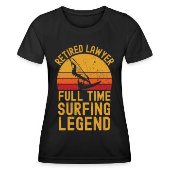 Retired lawyer windsurfing legend - Women's Functional T-Shirt - black - Front - AI Model Female 172 light (172cm)