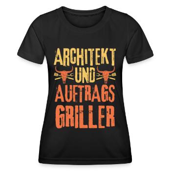 Architekt und Grillen - Frauen Funktions-T-Shirt - Schwarz - Vorne - AI Model Female 172 light (172cm)